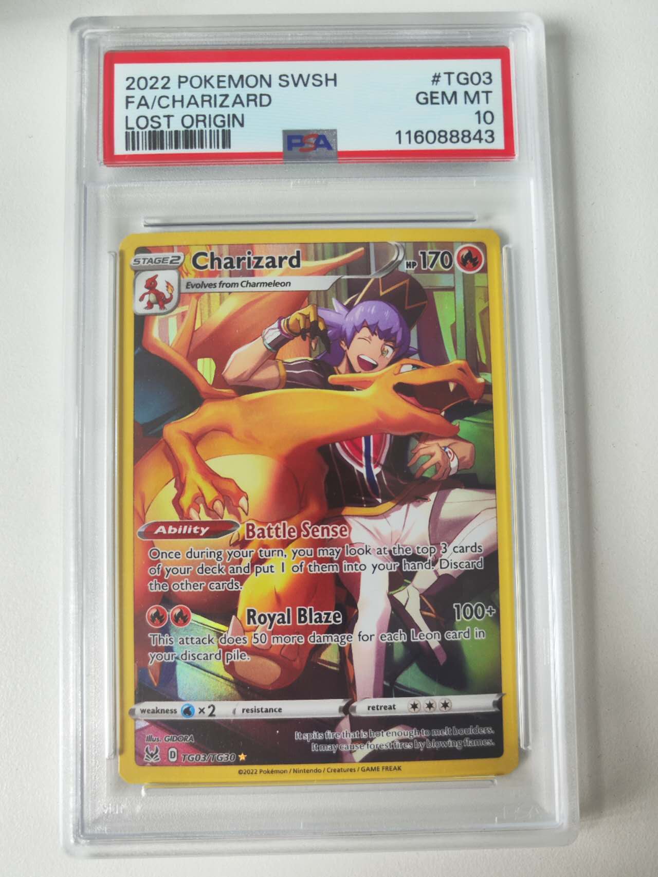 FA/CHARIZARD #TG03 PSA10