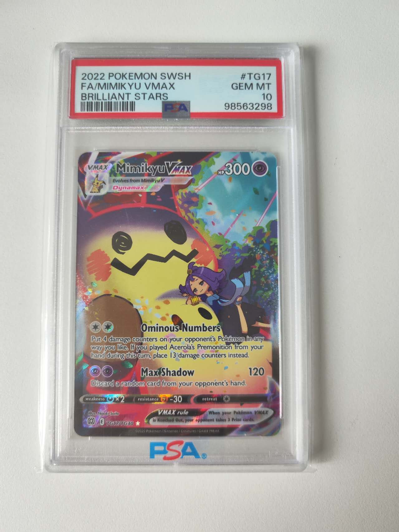 FA/MIMIK YU VMAX #TG17 PSA10
